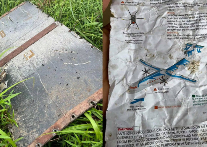 Warga Dengar Ledakan dan Temukan Serpihan Diduga Bagian Pesawat ATR 42/400 di Puncak Bulusaraung