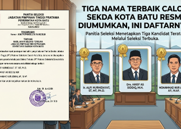 Tiga Nama Terbaik Calon Sekda Kota Batu Resmi Diumumkan, Ini Daftarnya!
