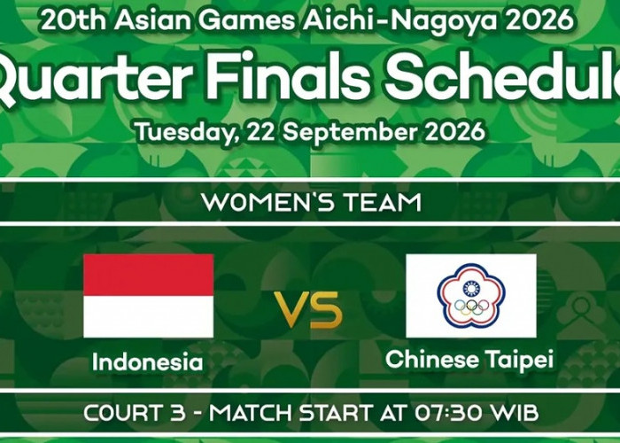 Jadwal Badminton Asian Games 2026, Indonesia Hadapi Chinese Taipei dan Malaysia di 8 Besar