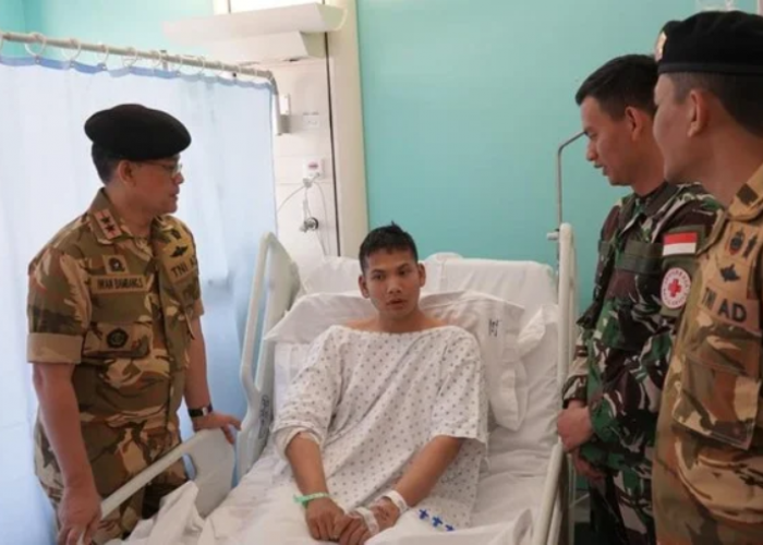 Tiga Prajurit TNI yang Terluka di Lebanon Dirawat di Beirut, Dikunjungi Komandan PMPP, Begini Kondisinya 