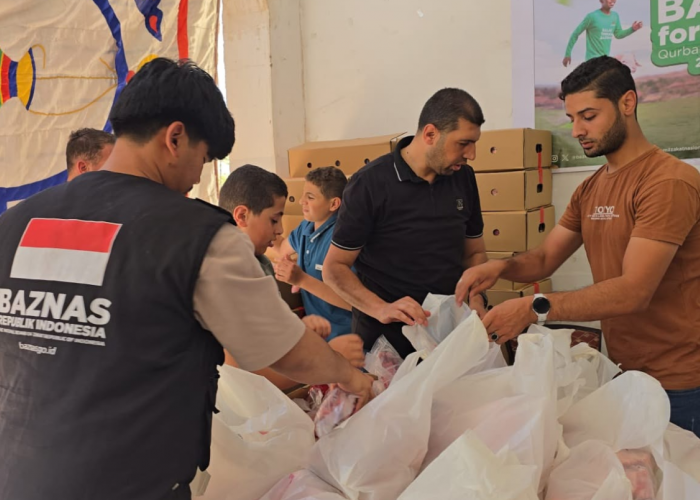 6.700 Pengungsi Palestina di Kamp Idlib Suriah telah Terima Daging Kurban dari BAZNAS RI