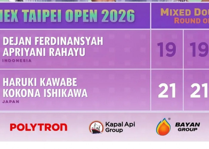 Hasil Taipei Open 2026: Dejan/Apriyani Tersingkir, Nikade Dinda Lolos, 11 Wakil Indonesia Siap Bertanding
