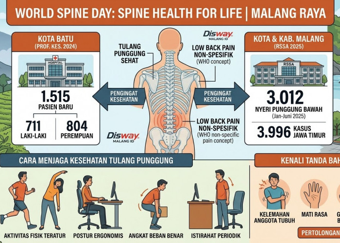 Hari Tulang Belakang Sedunia 2026, Ribuan Kasus Nyeri Punggung Tercatat di Malang Raya