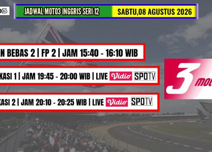 Jadwal Kualifikasi Moto3 Inggris 2026: Veda Ega Pratama Siap Berebut Posisi Start di Silverstone