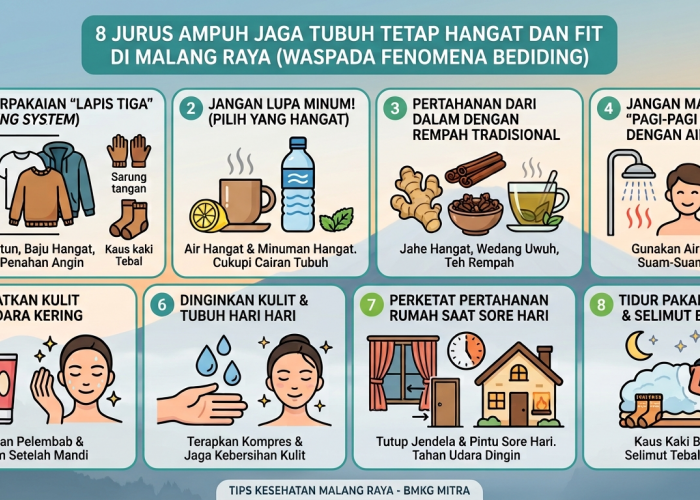 Udara Malang Raya Makin Dingin saat Malam dan Pagi, Ini 7 Cara Menjaga Tubuh Tetap Fit