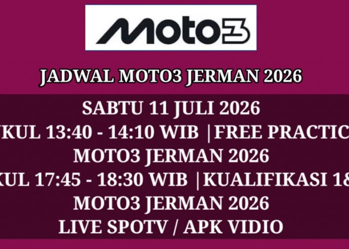 Jadwal Moto3 Jerman Sabtu 11 Juli 2026: Penentuan Q2 Veda Ega Pratama Dimulai, Ini Jam Tayangnya