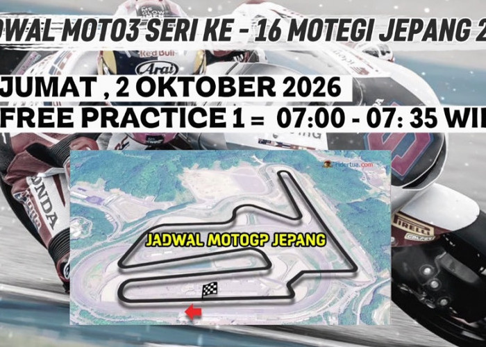 Jadwal FP1 Moto3 Motegi: Veda Ega Pratama Mulai Aksi Pukul 07.00 WIB
