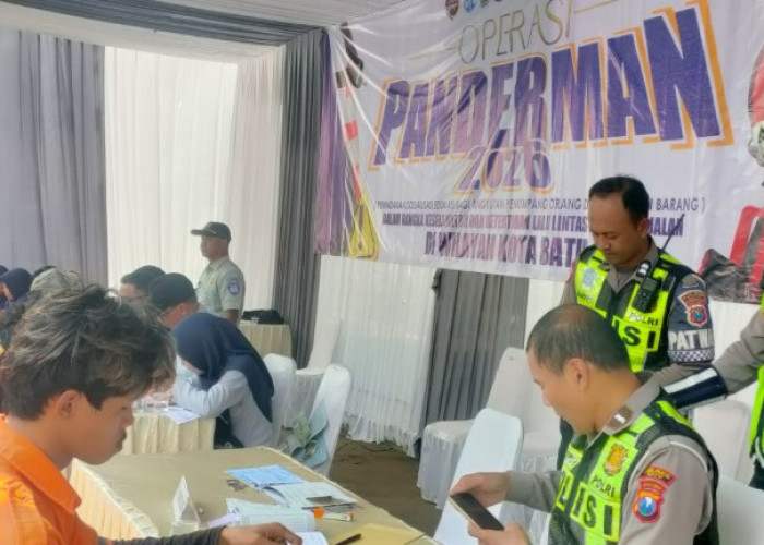 Dishub Kota Batu Gelar Operasi Panderman 2026, Kendaraan Langsung Diperiksa di Terminal