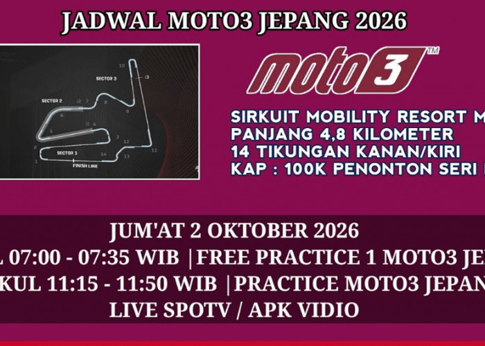 Jadwal FP1 Moto3 Motegi 2026: Veda Ega Pratama Mulai Perburuan di Jepang