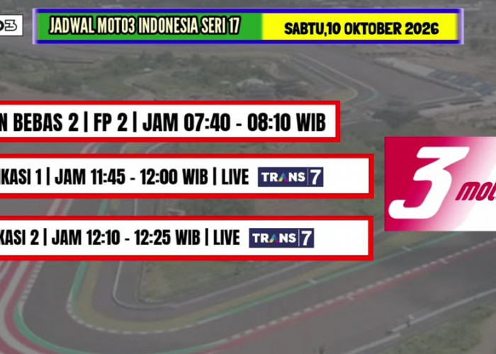 Jadwal Kualifikasi Moto3 Mandalika 2026, Veda Ega Pratama Berebut Posisi Start