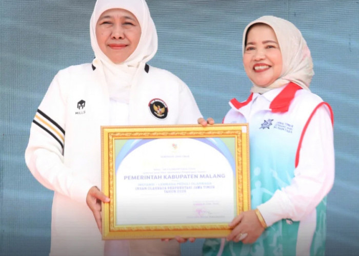 Kabupaten Malang Raih Penghargaan Lembaga Peduli Olahraga dari Pemprov Jatim