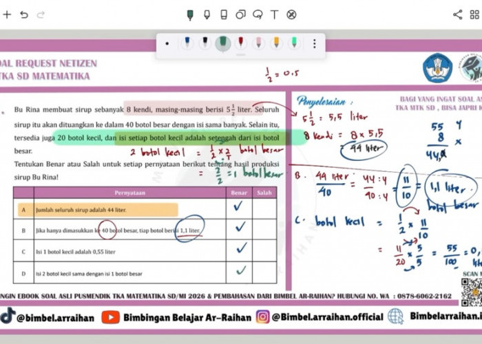 Prediksi Soal TKA Matematika Kelas 6 2026 Bocor? Ini 3 Soal yang Disebut Mirip Ujian 22 April, Lengkap dengan 