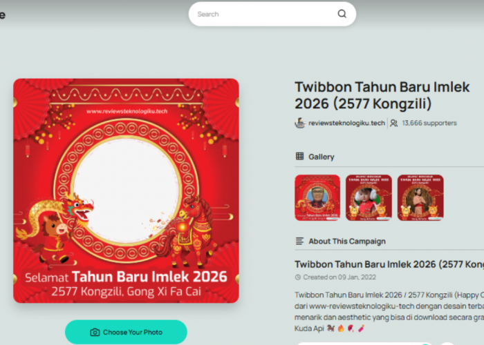 Bisa Pasang di Medsos! 10 Twibbon Tahun Baru Imlek 2026/2577 Kongzili Desain Gratis dan Unik