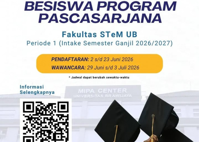 Fakultas STeM UB Kembali Buka Beasiswa Pascasarjana, Pendaftaran Berlangsung hingga 23 Juni 2026