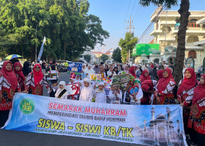 Tahun Baru Islam 1447 H, Masjid Agung Jami’ Malang Gencarkan Pendidikan Hijrah Sejak Dini Lewat Pawai Sholawat