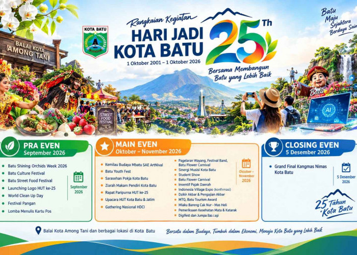 Rangkaian HUT ke-25 Kota Batu Digelar 3 Bulan, Dari Orchid Week hingga Grand Final Kangmas Nimas