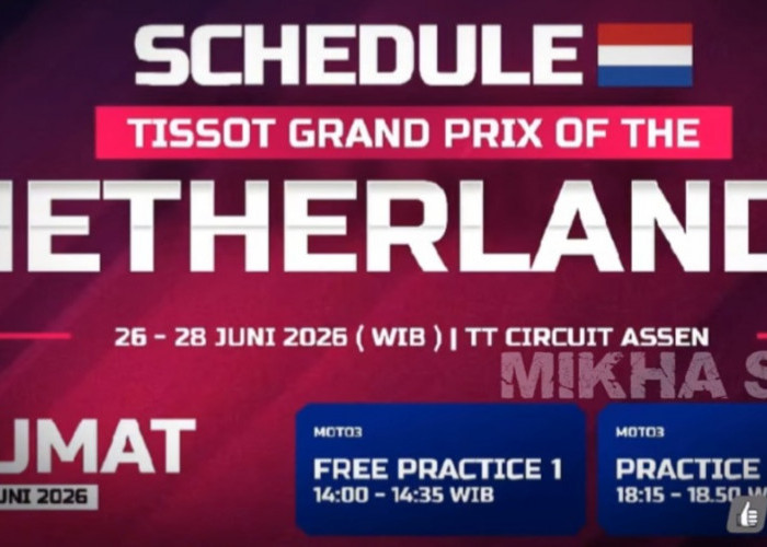 Jadwal Moto3 Belanda 2026: Veda Ega Pratama Berpeluang Lanjutkan Tren Positif usai Tampil Gemilang di Brno
