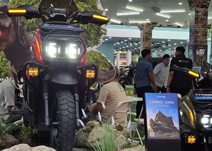 Tyranno X Dipamerkan di Jakarta Fair 2026, Baterai Lebih Besar dan Fitur Touring Jadi Sorotan