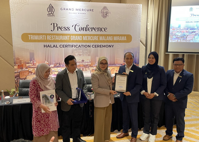 Trimurti Restaurant Grand Mercure Malang Mirama Resmi Kantongi Sertifikat Halal