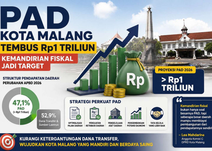 PAD Kota Malang Tembus Rp1 Triliun, DPRD Soroti Ketergantungan Dana Transfer