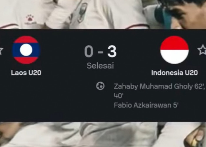Timnas U-20 Indonesia Hajar Laos 3-0, Puncaki Grup H dan Geser Australia