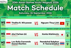Jadwal Badminton Asian Games 2026 Sabtu 26 September, Wakil Indonesia Tanding Pagi hingga Sore