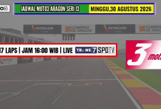 Jadwal Race Moto3 Aragon 2026, Veda Ega Pratama Balapan Minggu Sore