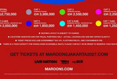 Harga Tiket Konser Maroon 5 Jakarta 2027, Mulai Rp1,25 Juta hingga Paket VIP Rp4,9 Juta