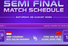 Jadwal Semifinal BWF World Championship 2026 Hari Ini, Amri/Nita Hadapi Nomor 1 Dunia
