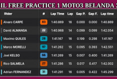 Veda Ega Pratama Belum Tembus 10 Besar FP1 Moto3 Belanda 2026, Ini Catatan Waktu dan Peluangnya