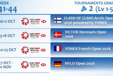 Jadwal Turnamen Bulu Tangkis Setelah French Open 2026, Hylo Open Jadi Agenda Terdekat