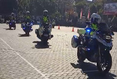 Heboh di Hari Bhayangkara! Aksi Srikandi Safety Riding Polwan Polres Malang Curi Perhatian Ribuan Penonton