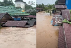 Banjir Lagi Kali Ini di Balangan, Kalsel, Ratusan Rumah Terendam Hanya Sisakan Atap