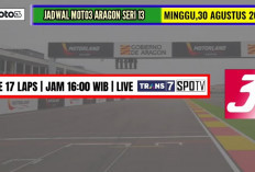 Jadwal Race Moto3 Aragon 2026, Veda Ega Pratama Balapan Minggu Sore