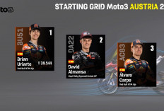 Brian Uriarte Pole di Moto3 GP Austria 2026, Maximo Quiles Start P4 dan Masih Pimpin Klasemen