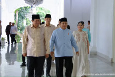 SBY Bersama AHY dan Ibas serta Cucu-Cucu Hadiri Open House Lebaran di Istana, Disambut Prabowo 
