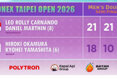 Leo Rolly Carnando/Daniel Marthin Selangkah Lagi Juara Taipei Open 2026, Hadapi Wakil Malaysia di Final BWF