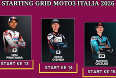 Veda Ega Pratama Start Posisi 13 Moto3 Italia 2026, Mampukah Rebut Podium di Mugello?