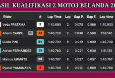 Hasil Kualifikasi Moto3 Belanda 2026: Veda Ega Pratama Start Posisi Ketujuh, Quilles Raih Pole Position