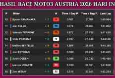 Hasil Moto3 Austria 2026: Maximo Quiles Juara, Veda Ega Pratama Finis ke-13