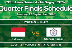 Jadwal Badminton Asian Games 2026, Indonesia Hadapi Chinese Taipei dan Malaysia di 8 Besar