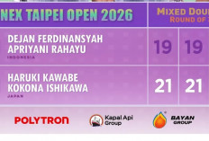 Hasil Taipei Open 2026: Dejan/Apriyani Tersingkir, Nikade Dinda Lolos, 11 Wakil Indonesia Siap Bertanding