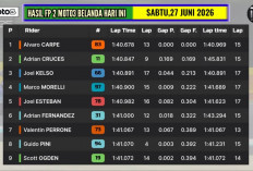 Hasil FP2 Moto3 Belanda 2026: Veda Ega Pratama Finis Posisi ke-13, Alvaro Carpe Jadi yang Tercepat