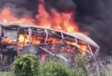 16 Orang Tewas usai Bus ALS Tabrak Truk Tangki BBM hingga Terbakar