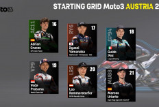Starting Grid Moto3 GP Austria 2026: Brian Uriarte Pole, Veda Ega Pratama P19