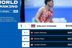 Prediksi Ranking BWF Tunggal Putra Pekan ke-42: Jonatan Christie Posisi 3, Alwi Farhan Masuk 10 Besar