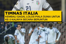 Raksasa Terpuruk, Timnas Italia Gagal Lolos Piala Dunia Tiga Kali Beruntun!